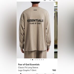 Fear of God Essentials Black Long Sleeve Tee